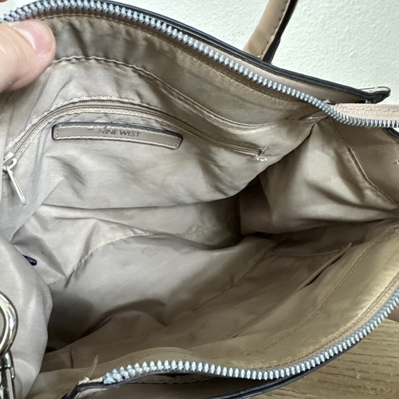 Nine West Aideen Begonia‎ Floral Handbag Structured Faux Leather Satchel DAMAGED - Picture 12 of 16